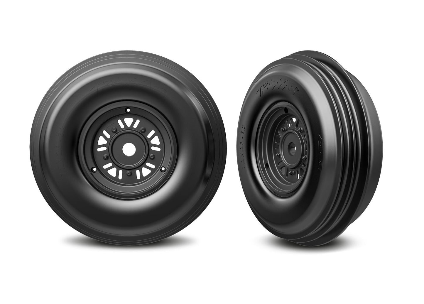 3.2" Funco Front Wheels & Ribbed Tires (2)