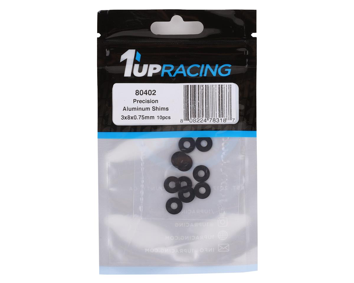 1UP Racing 3x8mm Precision Aluminum Shims (Black) (10) (0.75mm)