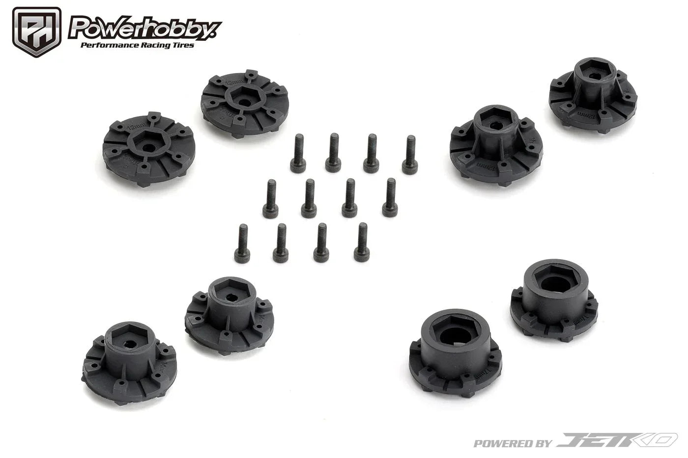 1/10 2.8 ST Tomahawk Belted Tires (2) with Removable Hex Wheels