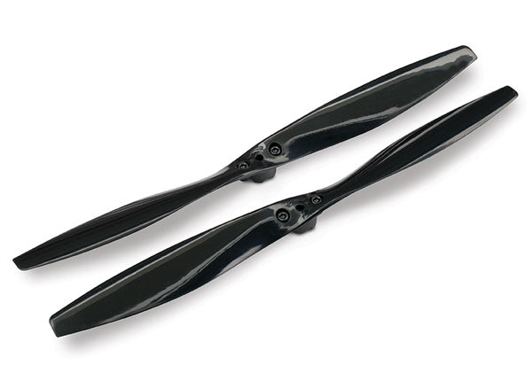 Traxxas Rotor blade set, black (2) (with screws)