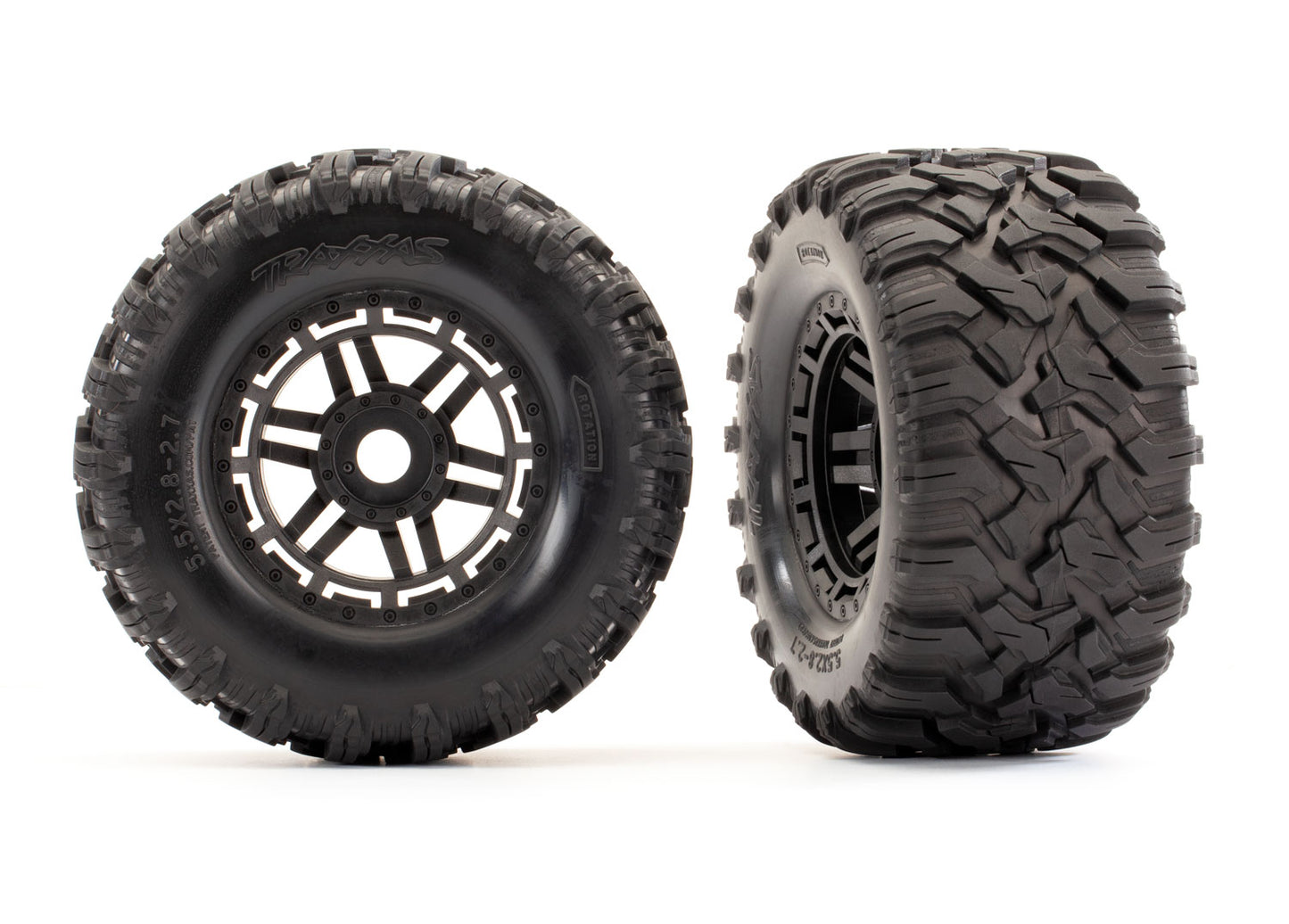 Maxx 2.8" Black Wheels & Maxx MT Tires (2)