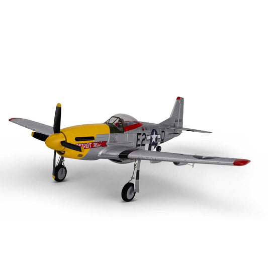 E-flite UMX P-51D Mustang "Detroit Miss" Basic BNF Electric Airplane (493mm) w/AS3X & SAFE