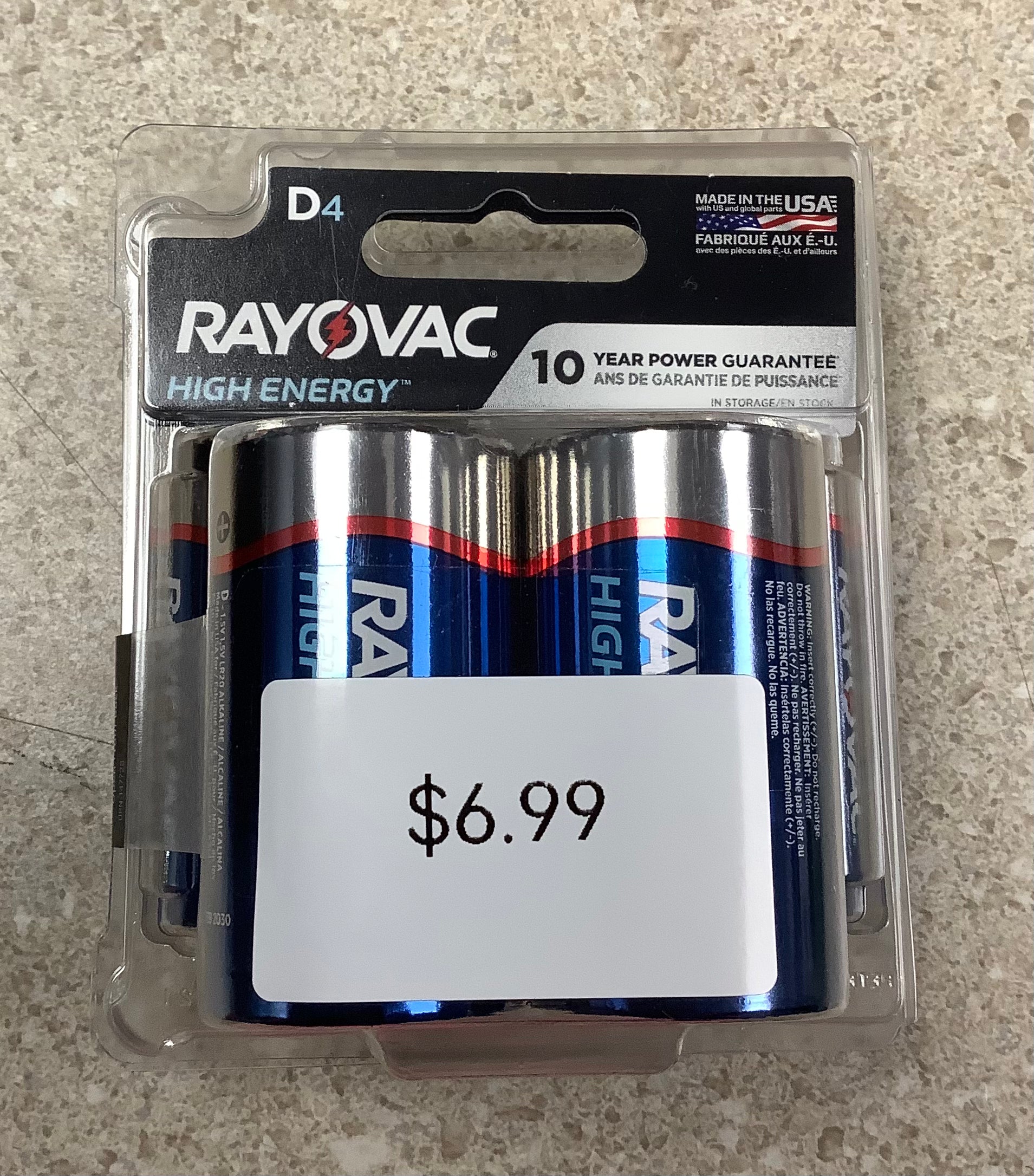 Rayovac D4 High Energy Batteries