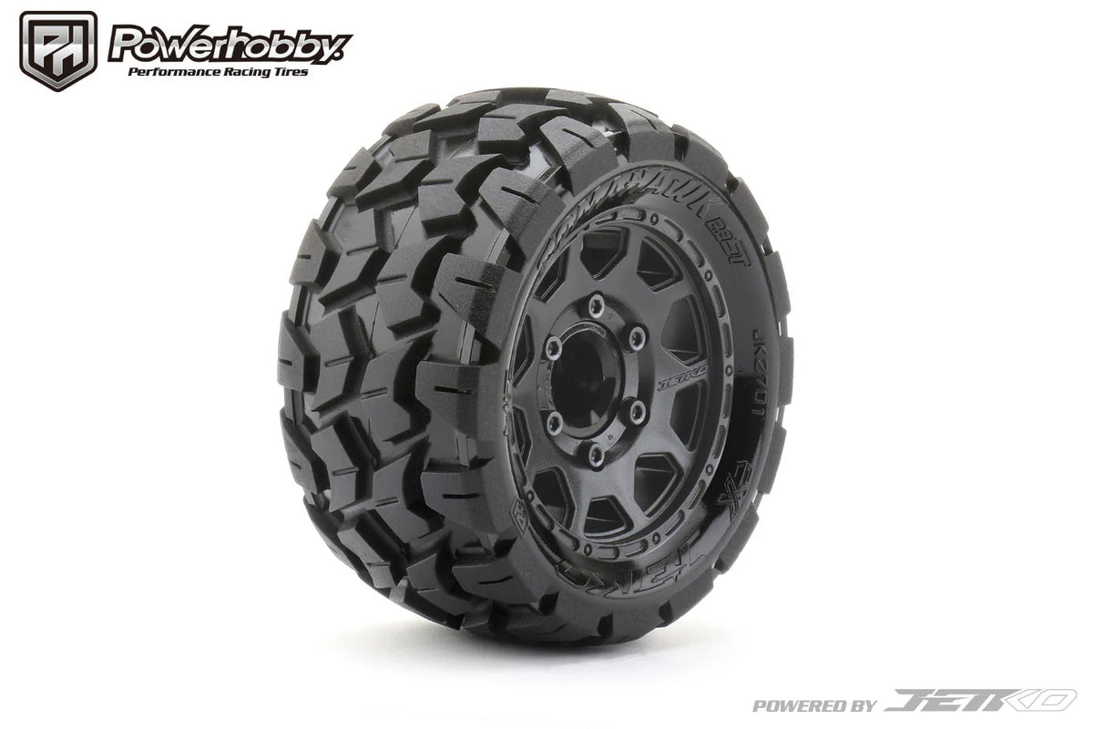 1/10 2.8 ST Tomahawk Belted Tires (2) with Removable Hex Wheels