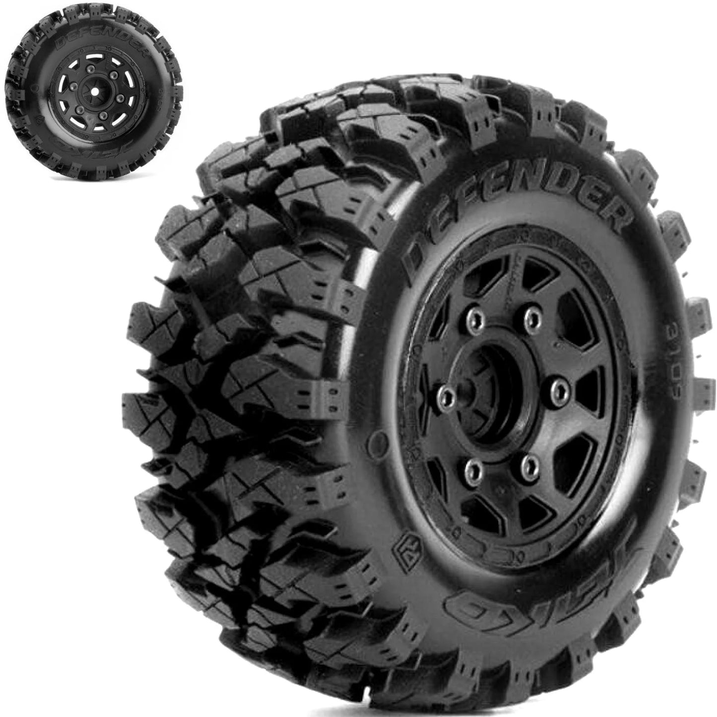1/10 Defender SC Belted Tires Wheels 12mm 14mm 17mm Truck