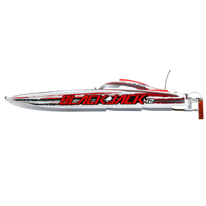 Blackjack 42" 8S Brushless Catamaran RTR, White/Red