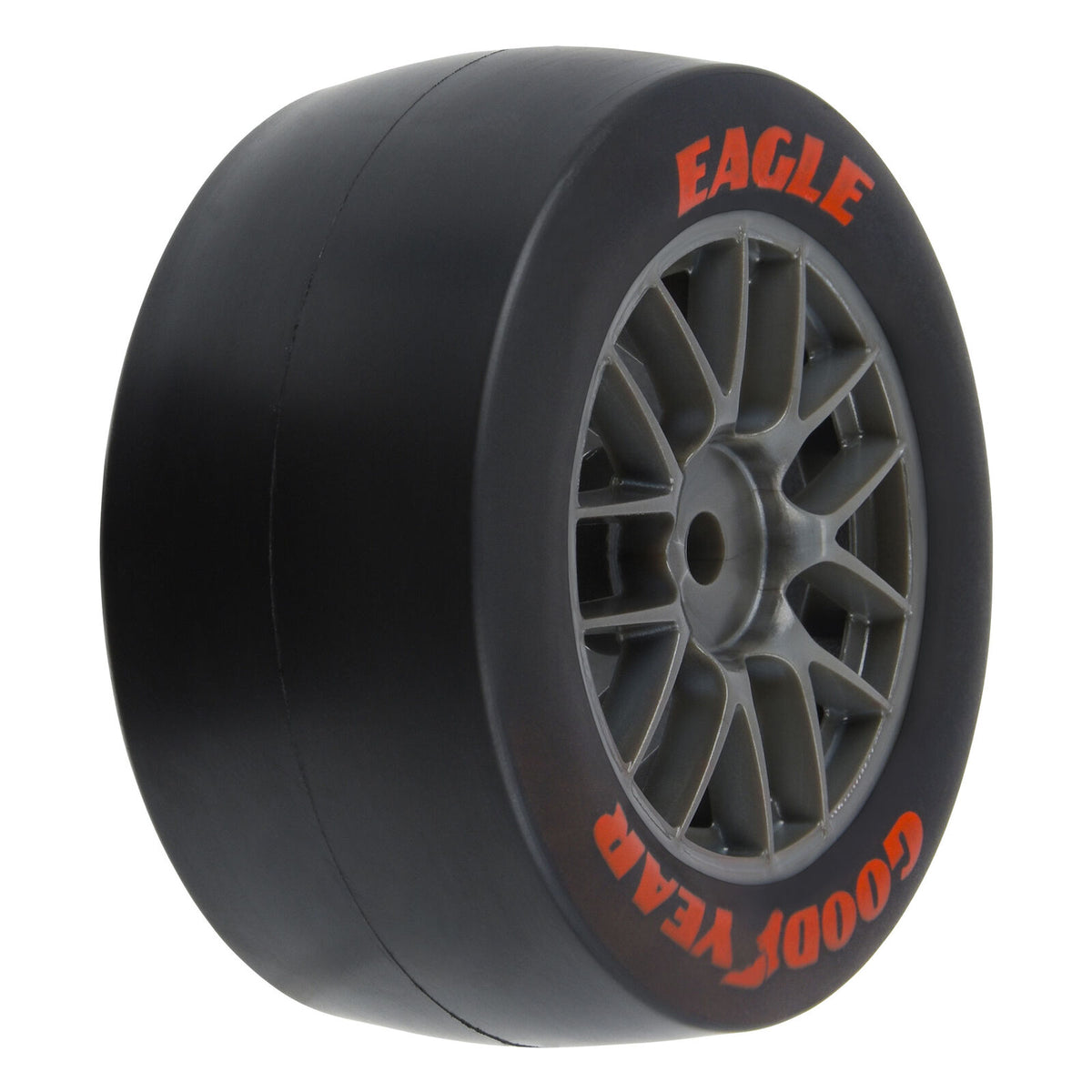 1/12 Goodyear Eagle Option Tire F/R MTD Gray Wheels (4): Losi NASCAR