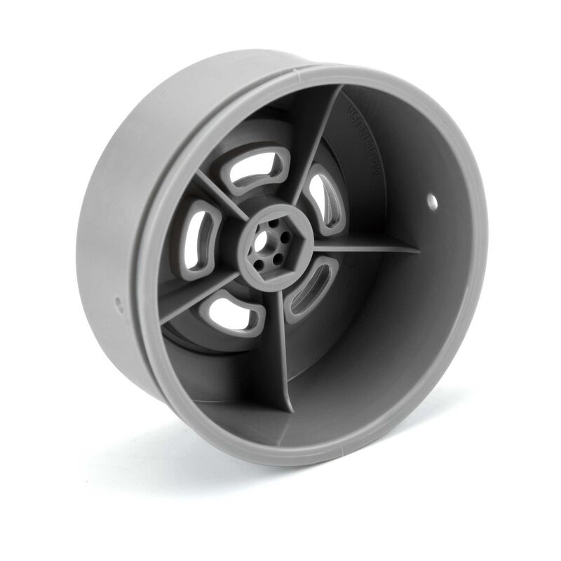 1/10 Slot Mag Drag Spec Rear 2.2"/3.0" 12mm Drag Wheels (2) Gray