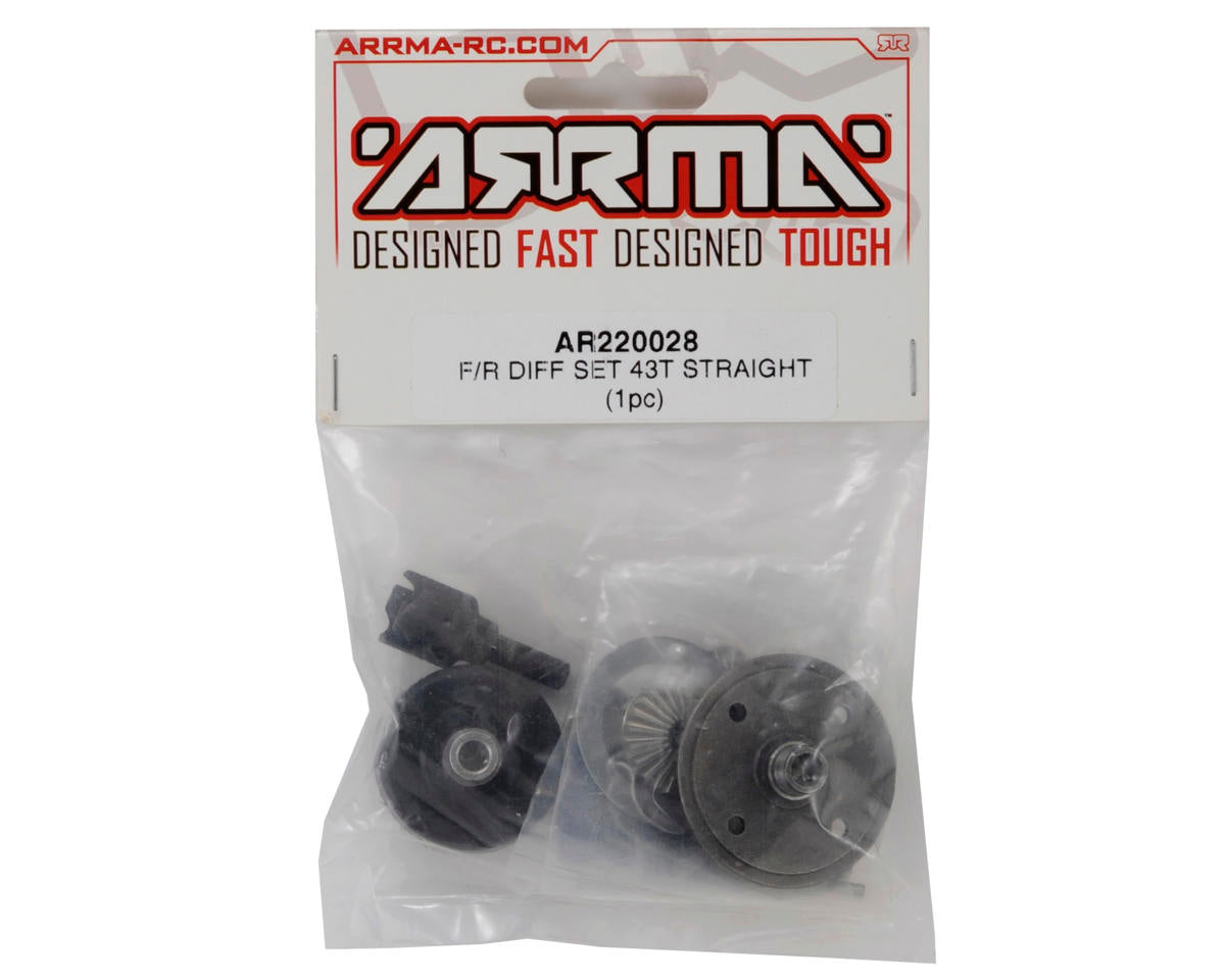 Arrma Front/Rear Straight Cut Differential Set (43T)