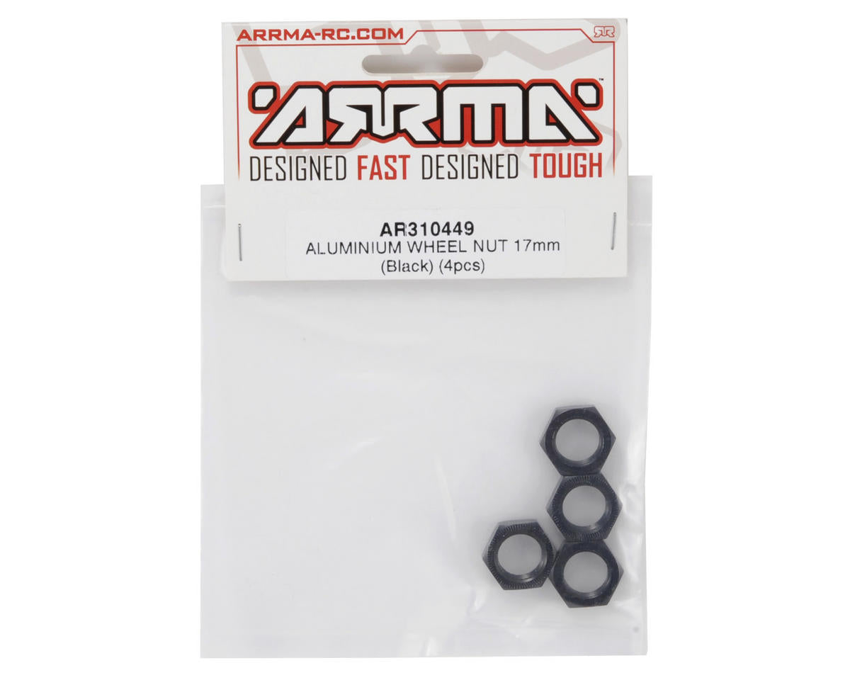 17mm Aluminum Wheel Nut (Black) (4)