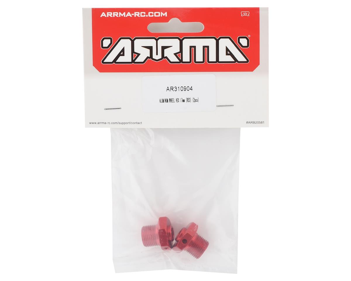 17mm Aluminum Wheel Hex (Red) (2)