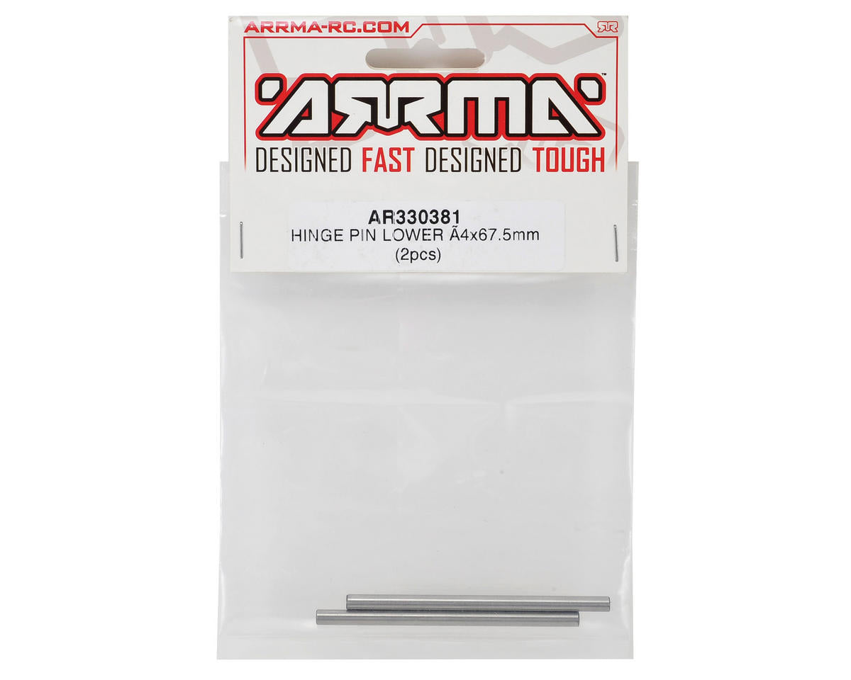 Arrma 4x67.5mm Lower Hinge Pin (2) Fe/In/Kr/Li/Mo/No/Ou/Se/Ty/Ta