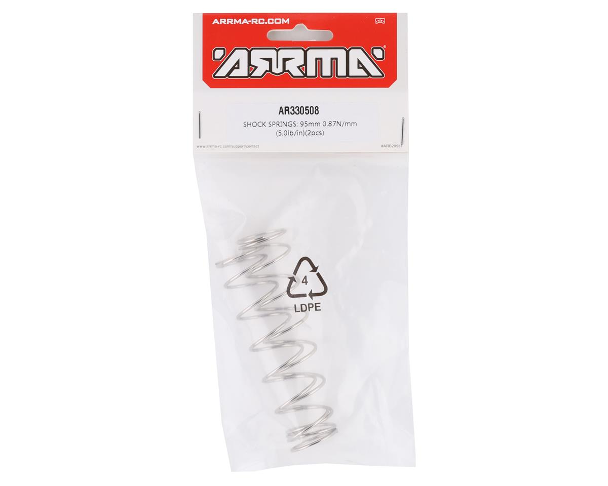 Arrma 95mm 0.87n/mm Shock Springs (5.0lb/in) (2) 6S Rear Kr,Out,Not,Moj Springs
