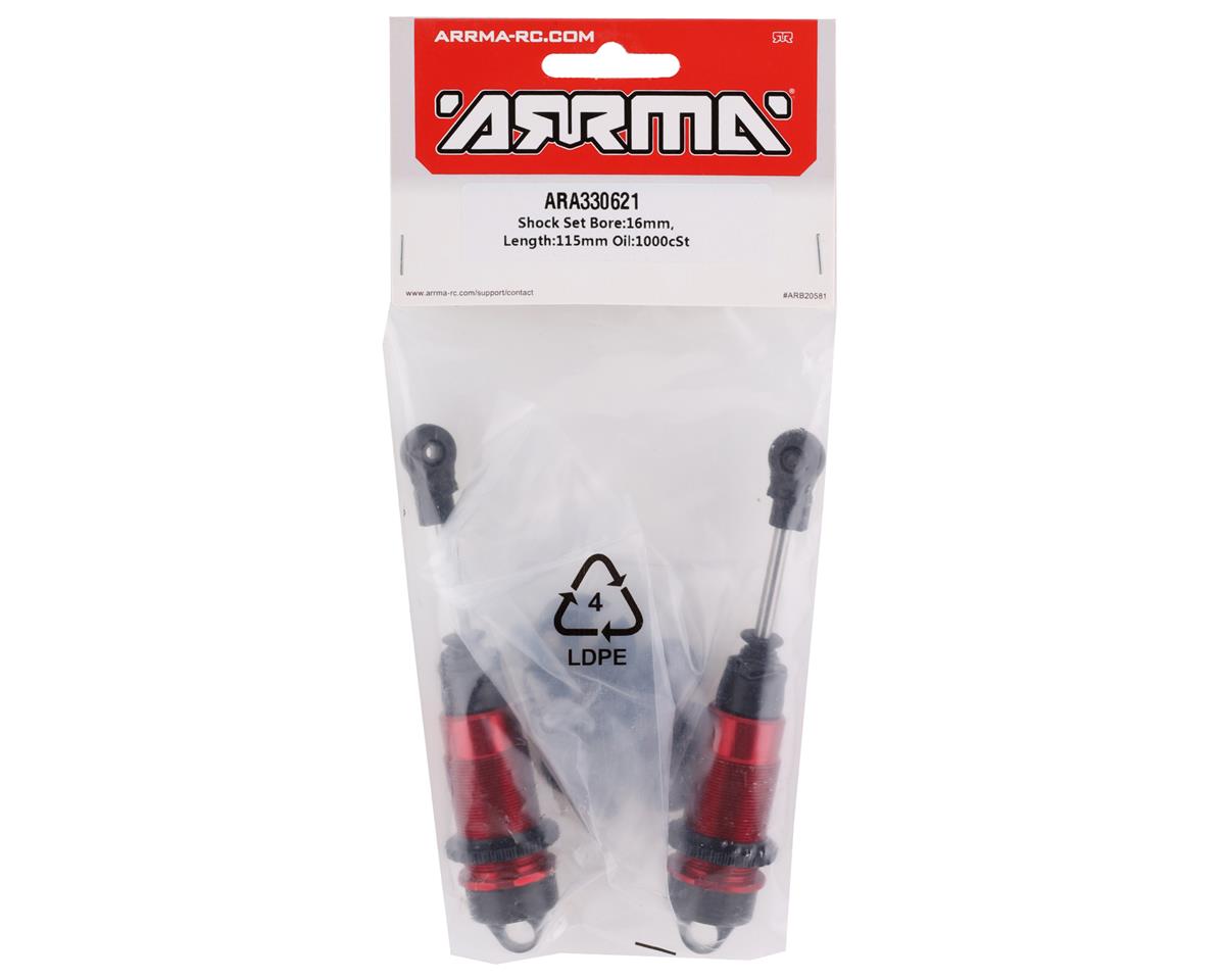 Arrma 115mm Pre-Assembled Front Shock Set (Red) (2)