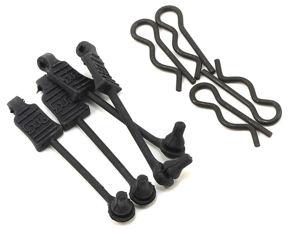 1/8 Body Clips w/Rubber Retainers (Black) (4)