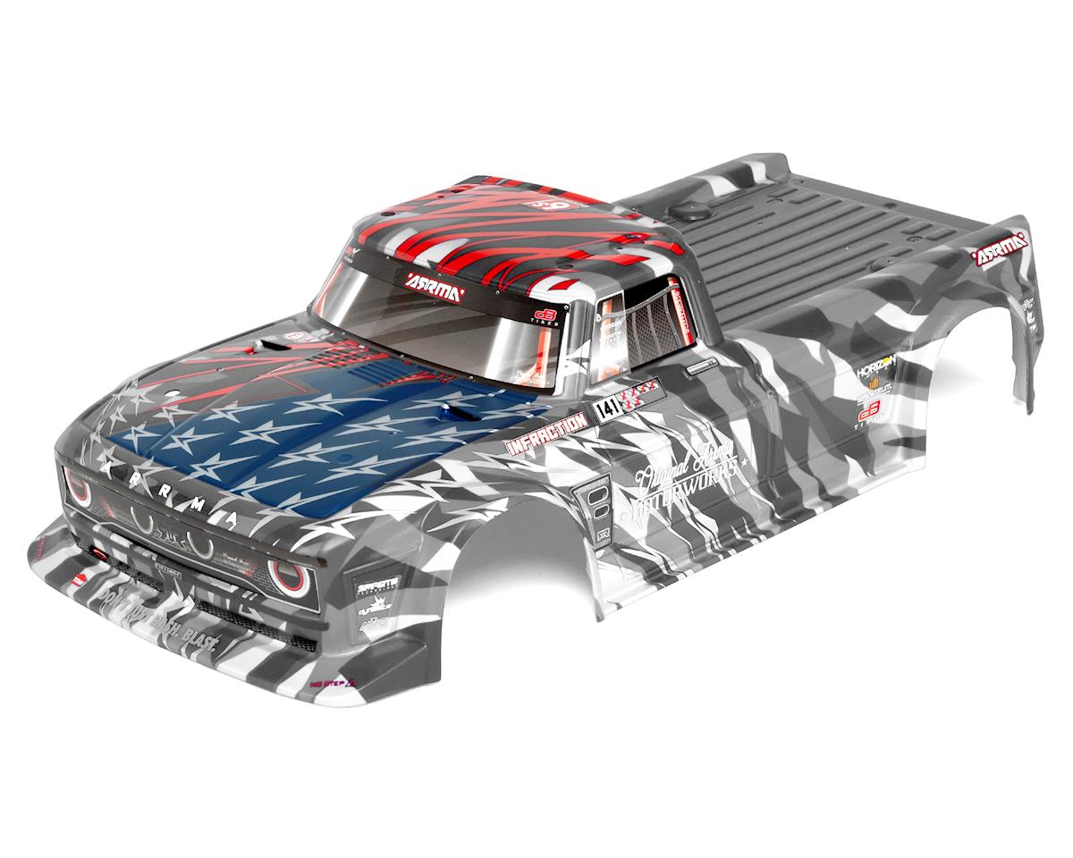 Arrma Infraction 6S BLX Pre-Painted Body (Silver/Red)