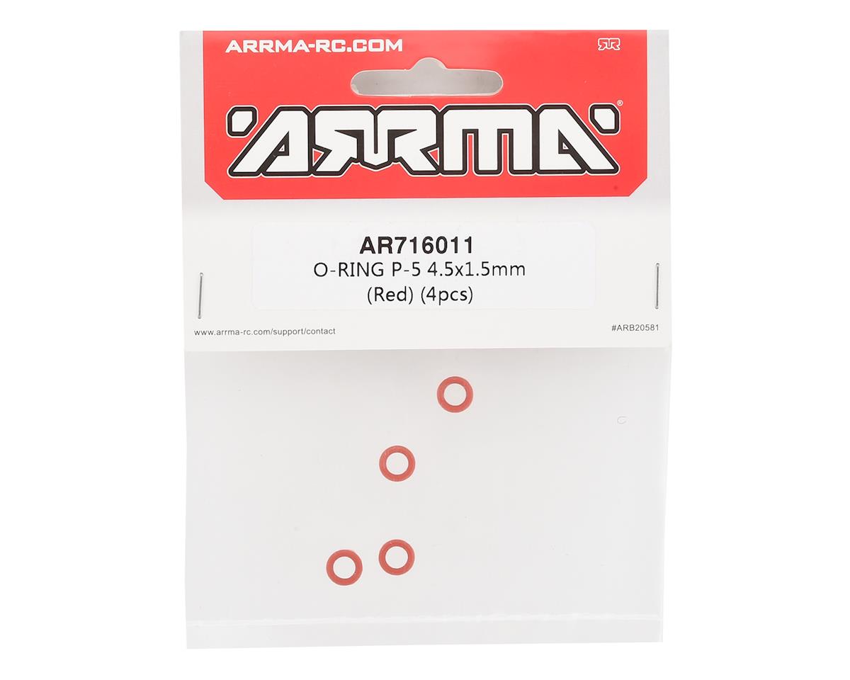 Arrma 4.5x1.5mm P-5 O-Ring (Red) (4)