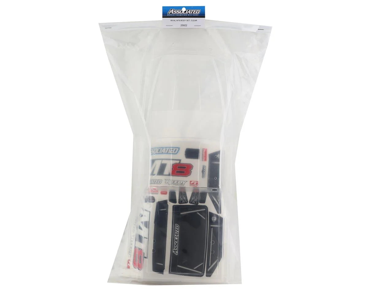 Team Associated RIVAL MT8 Body Set (Clear)