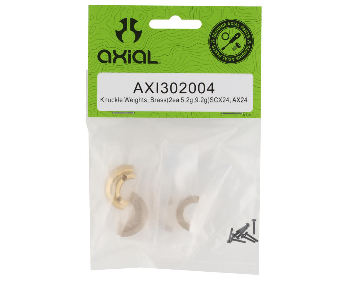 Axial SCX24/AX24 Brass Knuckle Weights (4) (28.8g)
