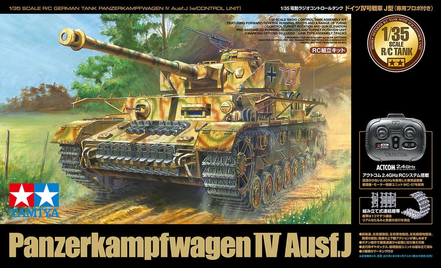 1/35 RC German Tank Panzerkampfwagen IV Ausf.J (w/Control Unit)