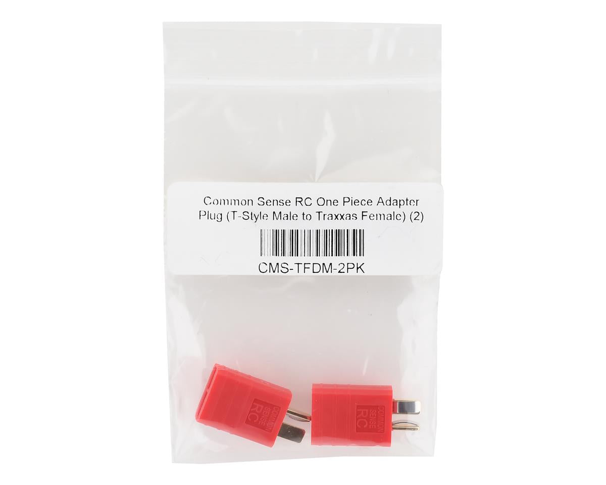 Common Sense RC One Piece Adapter Plug (T-Style Male to Traxxas Female) (2)