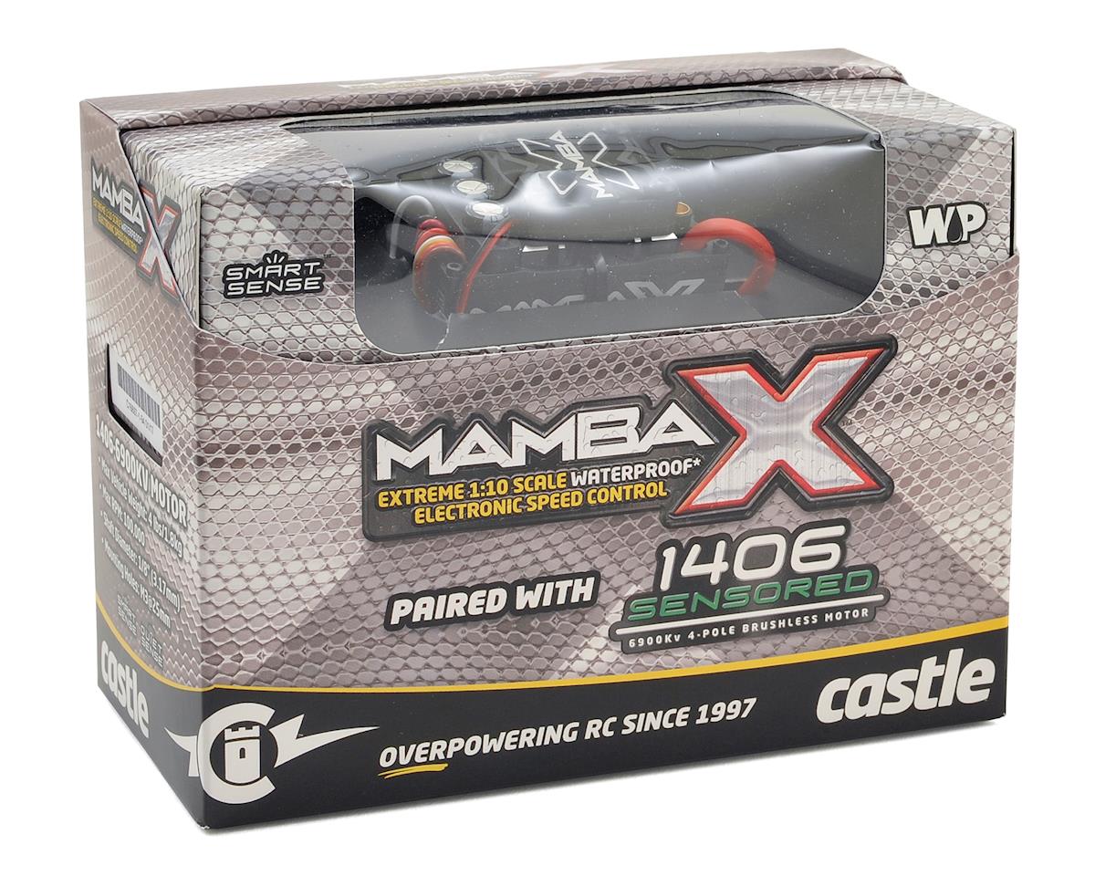 Castle Creations 1/10 Mamba X Waterproof ESC/1406-6900Kv Sensored Brushless Motor Combo: 4mm Bullet