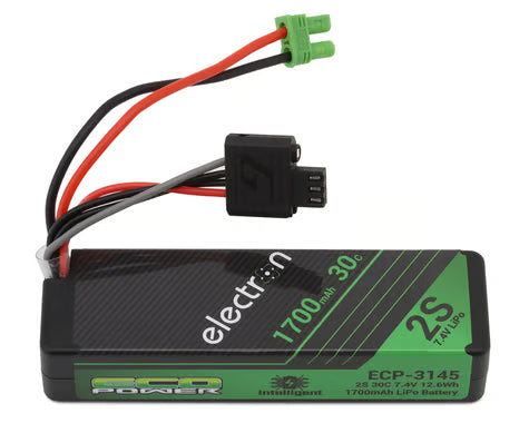 "Electron" 2S 30C Intelligent LiPo Battery w/EC2 Plug (7.4V/1700mAh) (Losi™ Nascar/Arrma™ Grom Granite, Typhon, Mojave)