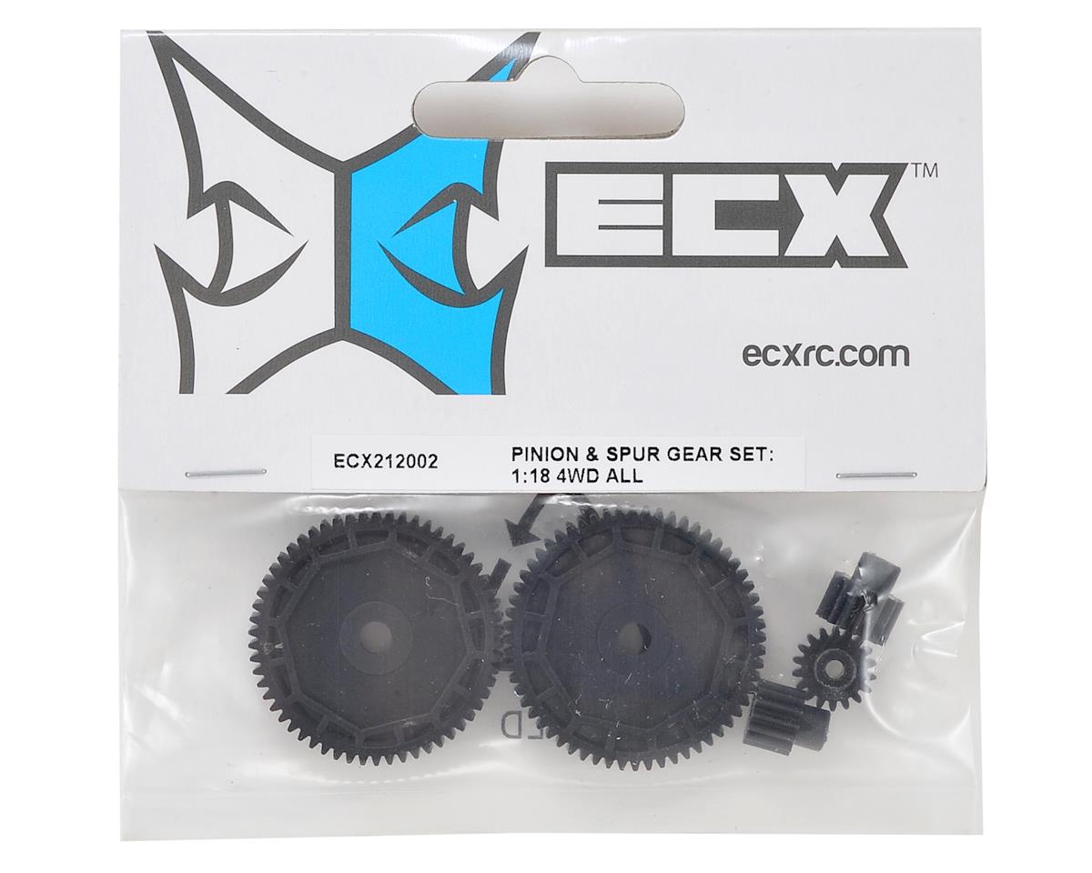 Pinion & Spur Gear Set: 1/18 4WD All