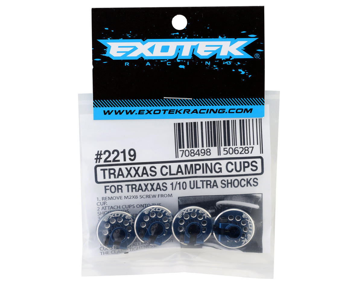Aluminum Ultra Shocks Clamping Spring Cups (4) for Traxxas Slash