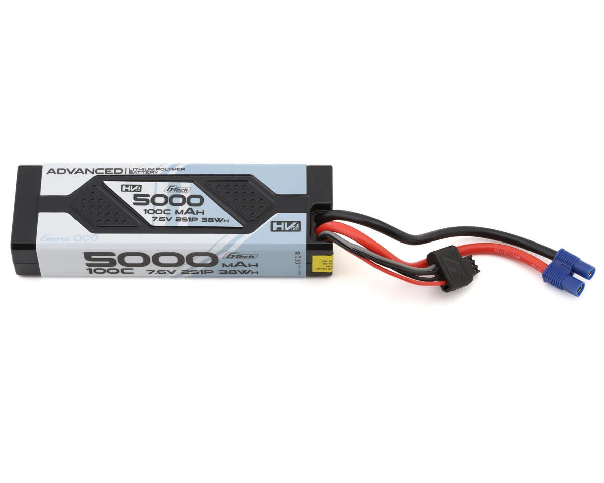 G-Tech Smart 2S LiHV Battery 100C (7.6V/5000mAh) w/EC3 Connector