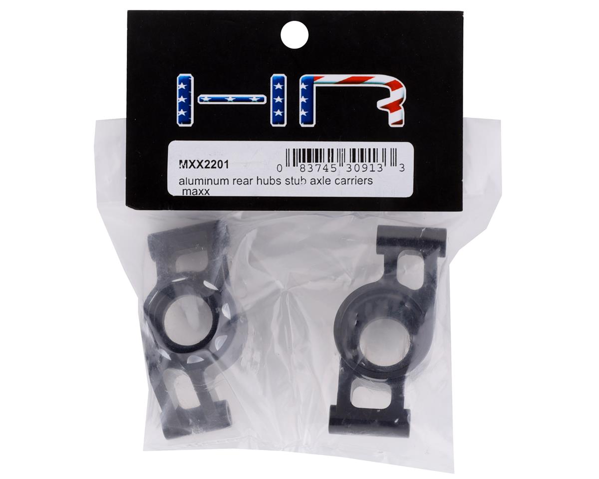 Maxx Aluminum Rear Hubs Stub Axle Carriers (Black) (2)