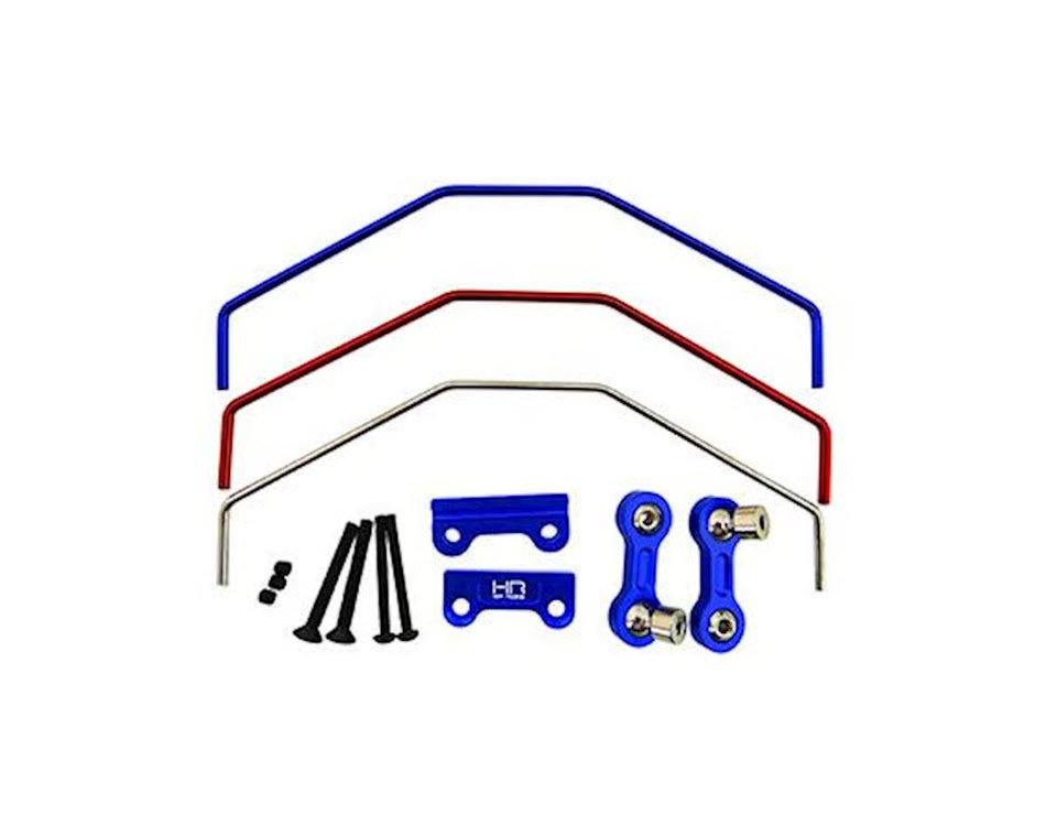 Hot Racing Aluminum Front/Rear Sway Bar Set for Traxxas X-Maxx (Blue)
