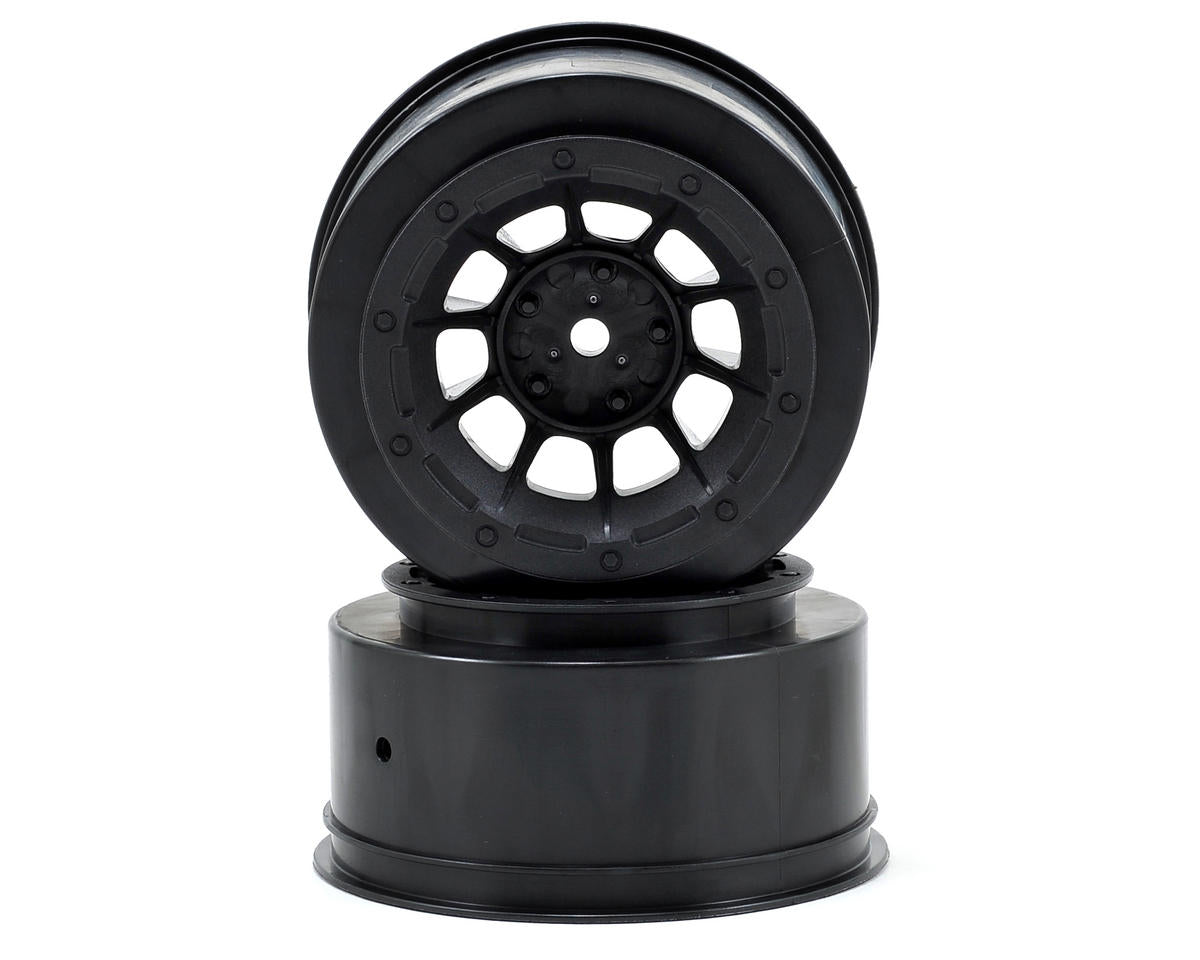 12mm Hex Hazard Short Course Wheels (Black) (2) for Traxxas Slash Front