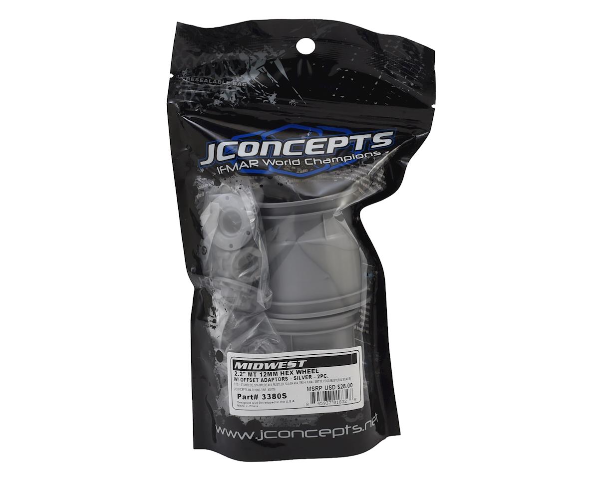 12mm Hex Midwest 2.2" Monster Truck Wheel (2) (Silver)