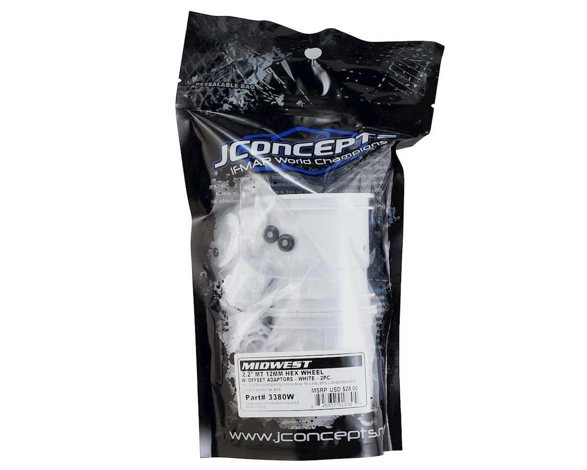 Midwest 2.2" Monster Truck Wheel (2) (White) 12mm Hex