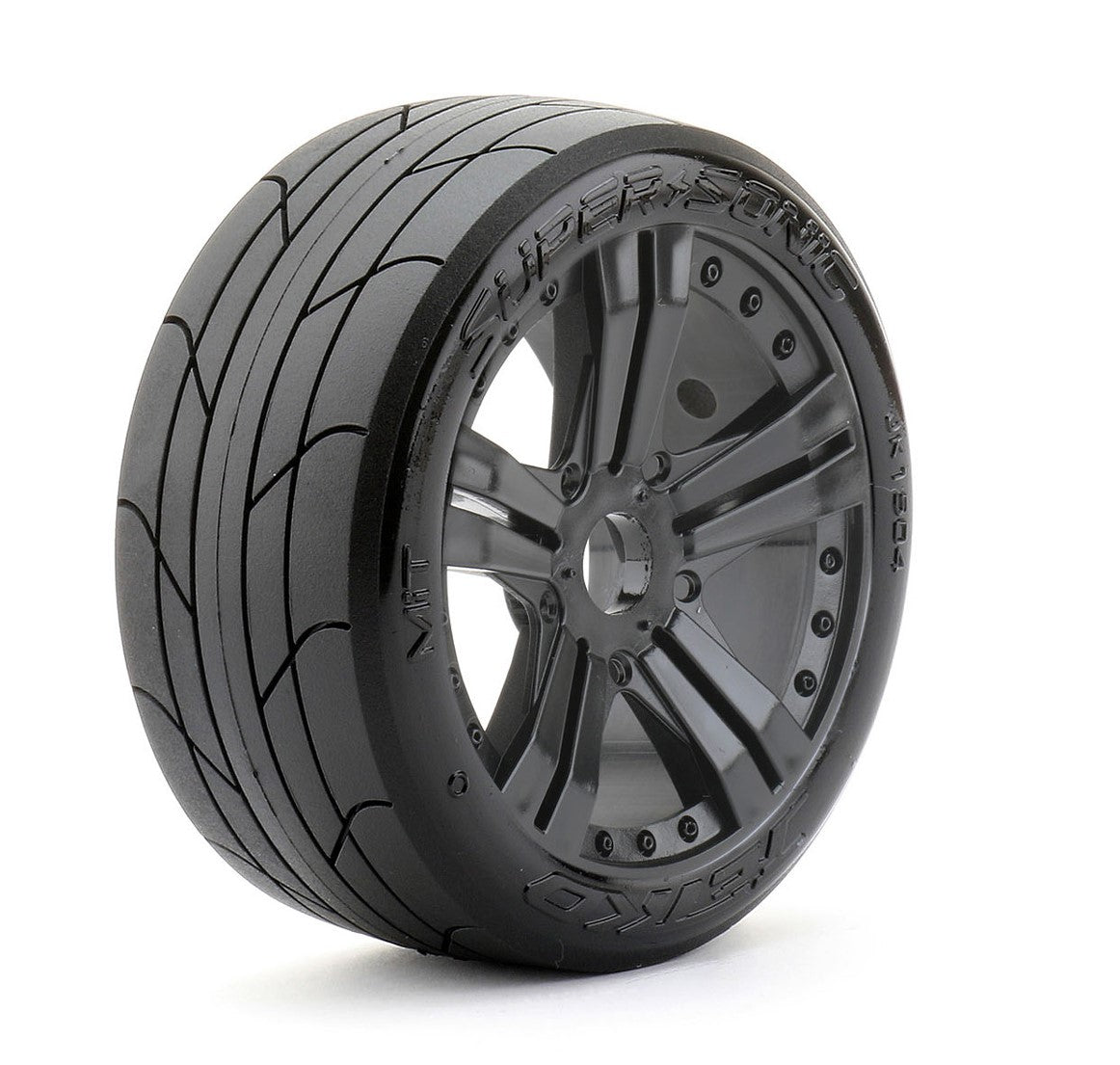 1/8 Buggy Super Sonic Tires Mounted on Black Claw Rims, Medium Soft, Belted (2)