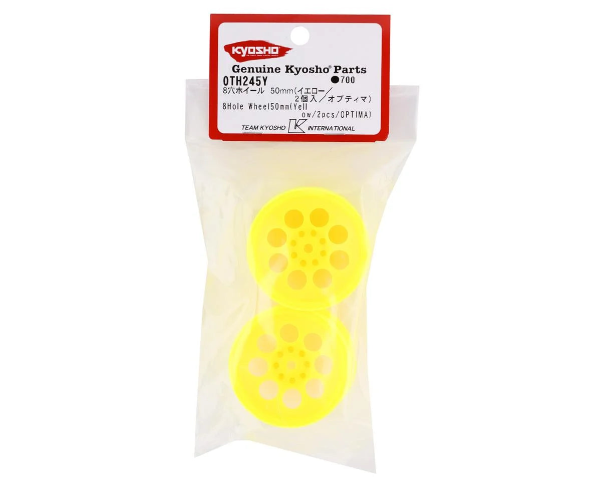 Kyosho Optima 8 Hole Wheels (Yellow) (2)