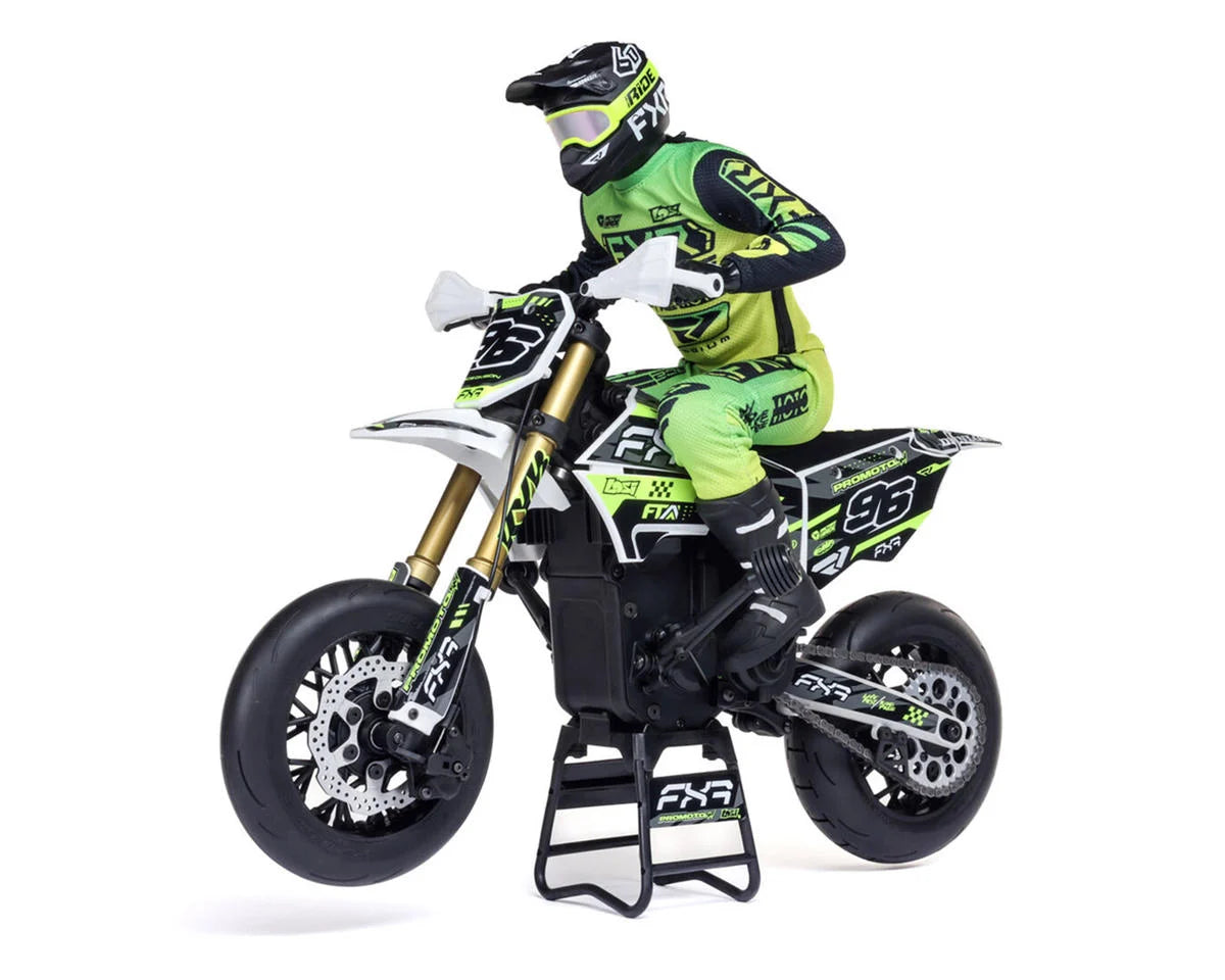 Promoto-SM FXR Supermoto RTR 1/4 Brushless Motorcycle (White/FRX) w/2.4GHz Radio, Battery & Charger