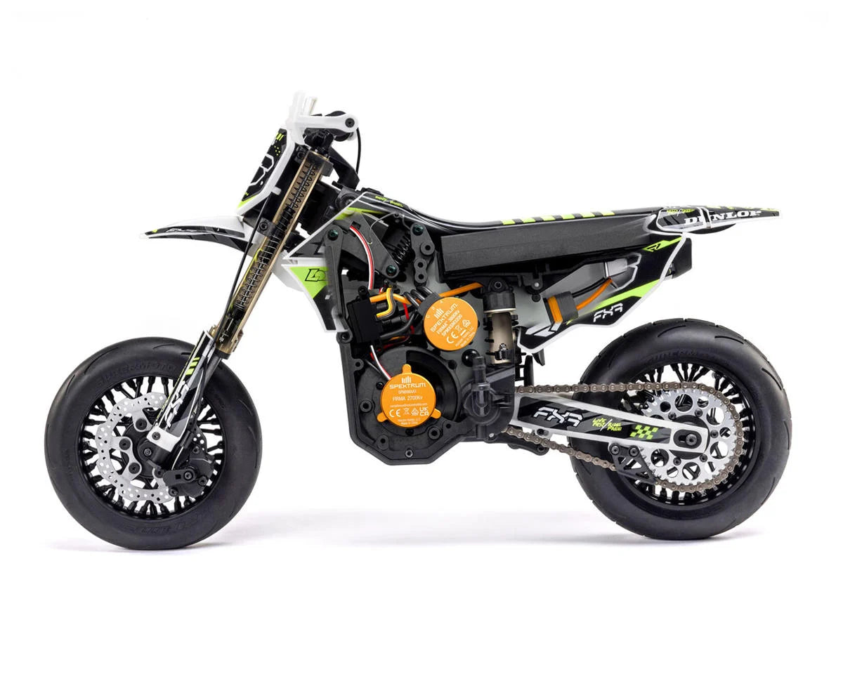 Promoto-SM FXR Supermoto RTR 1/4 Brushless Motorcycle (White/FRX) w/2.4GHz Radio, Battery & Charger