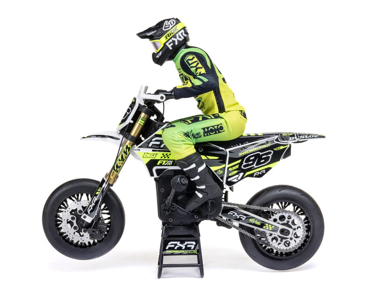 Promoto-SM FXR Supermoto RTR 1/4 Brushless Motorcycle (White/FRX) w/2.4GHz Radio, Battery & Charger