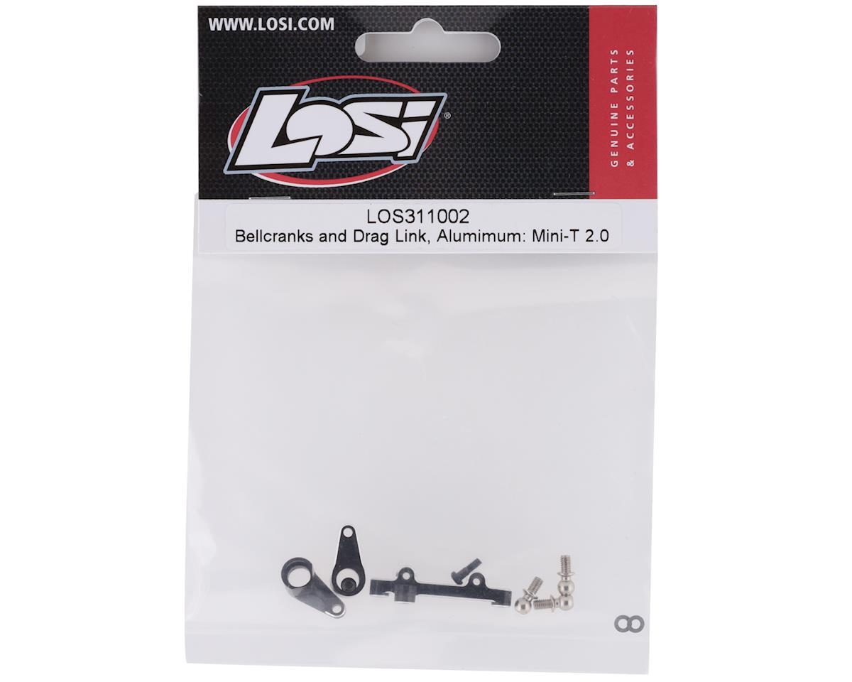 Mini-T 2.0 Aluminum Bellcranks & Drag Link (Black)
