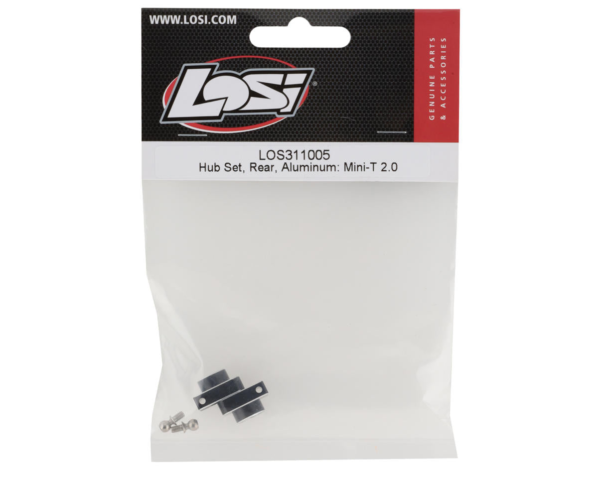 Mini-T 2.0 Aluminum Rear Hub Set (Black)