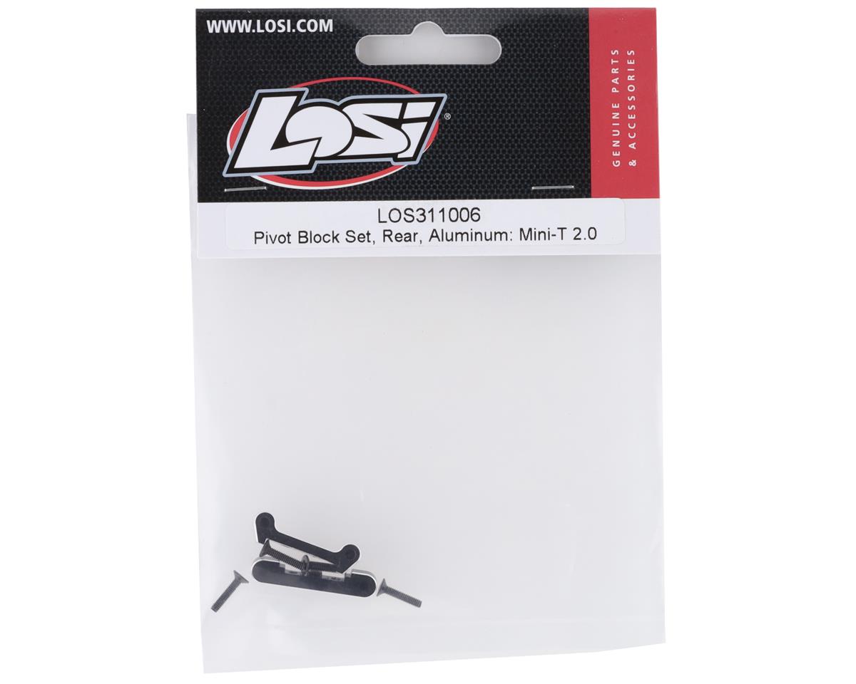 Losi Mini-T 2.0 Aluminum Rear Pivot Block Set (Black)