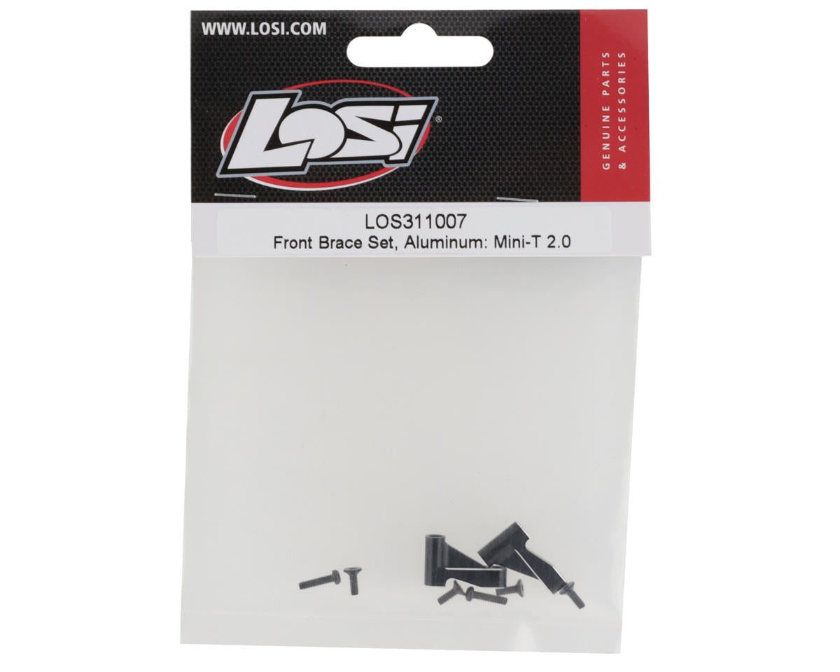 Mini-T 2.0 Aluminum Front Brace Set (Black)
