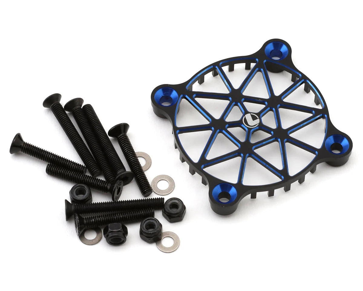 LRP WorksTeam Aluminum Fan Safety Mesh V2 (Blue) (40mm Fan)
