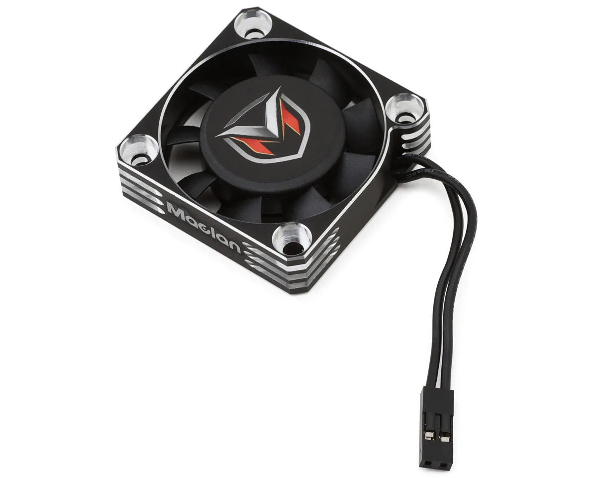 40mm Aluminum Hurricane V2 Motor Fan (Black/Silver)