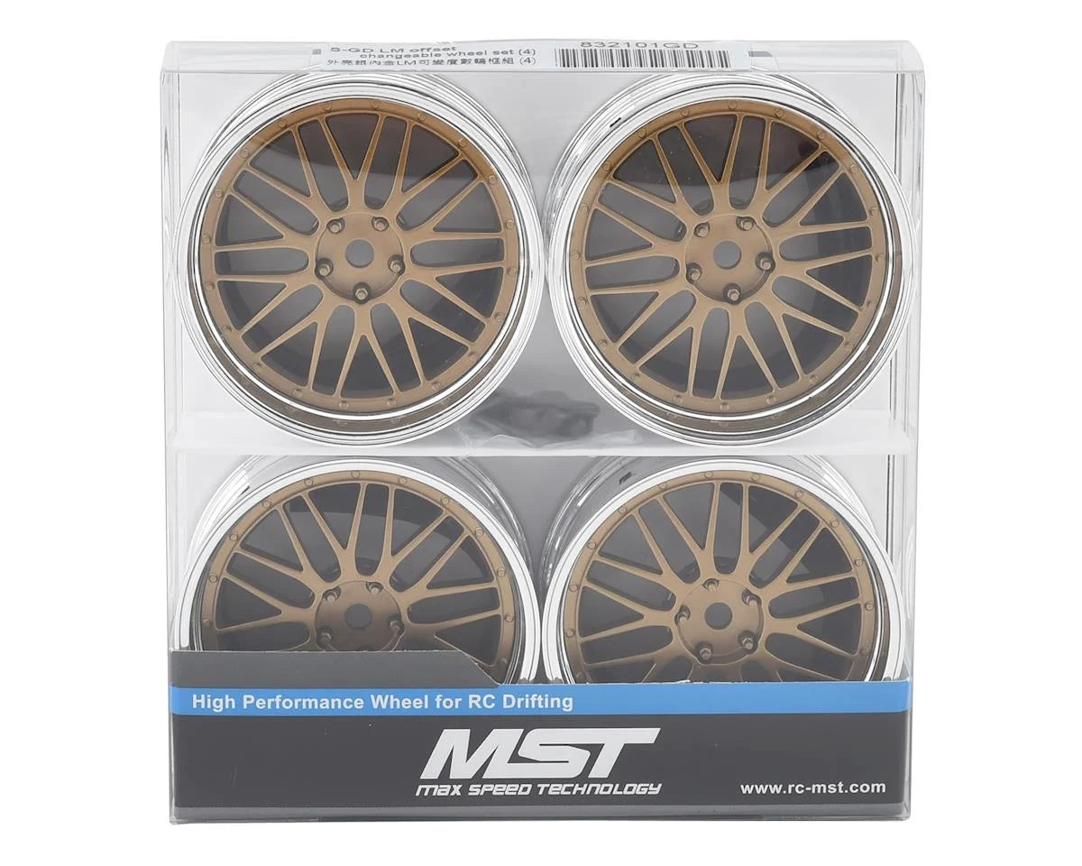 S-GD LM offset changeable wheel set (4) (Offset Changeable) w/12mm Hex