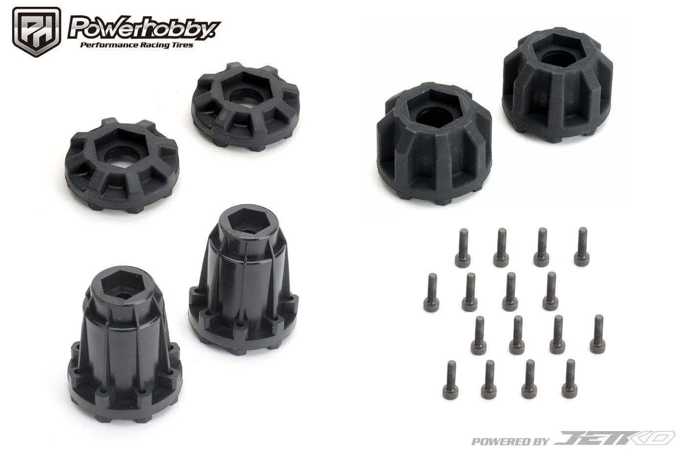 1/8 SGT 3.8 Rockform Belted Mounted Tires (2) 17MM Low Profile