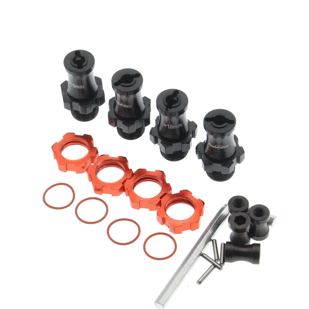 Slash/Rustler +10mm Extended 17mm Hex Hub Adapter Red