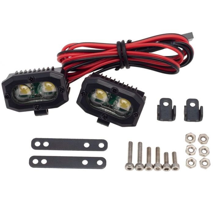 RC Double lamp LED Lights Headlights Spotlight for 1/10 1/8